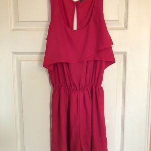 Short hot pink romper